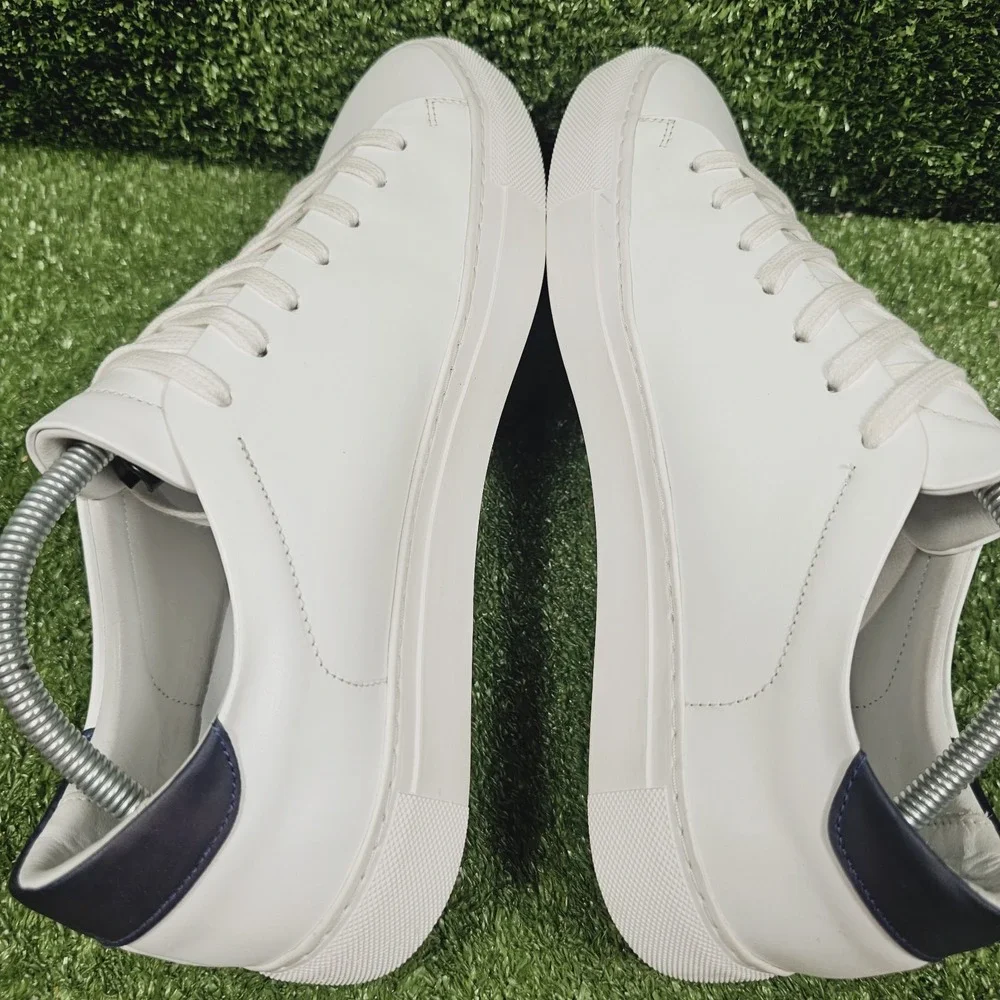Beckett Simonon Reid Low Top White Leather Casual Sneakers Mens Size 9